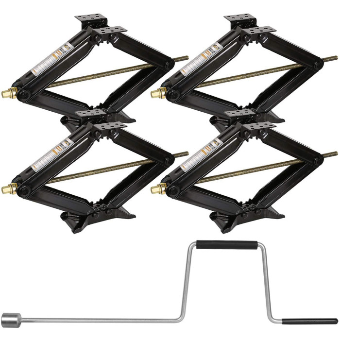 Weize RV Trailer Camper Stabilizer Leveling Scissor Jacks